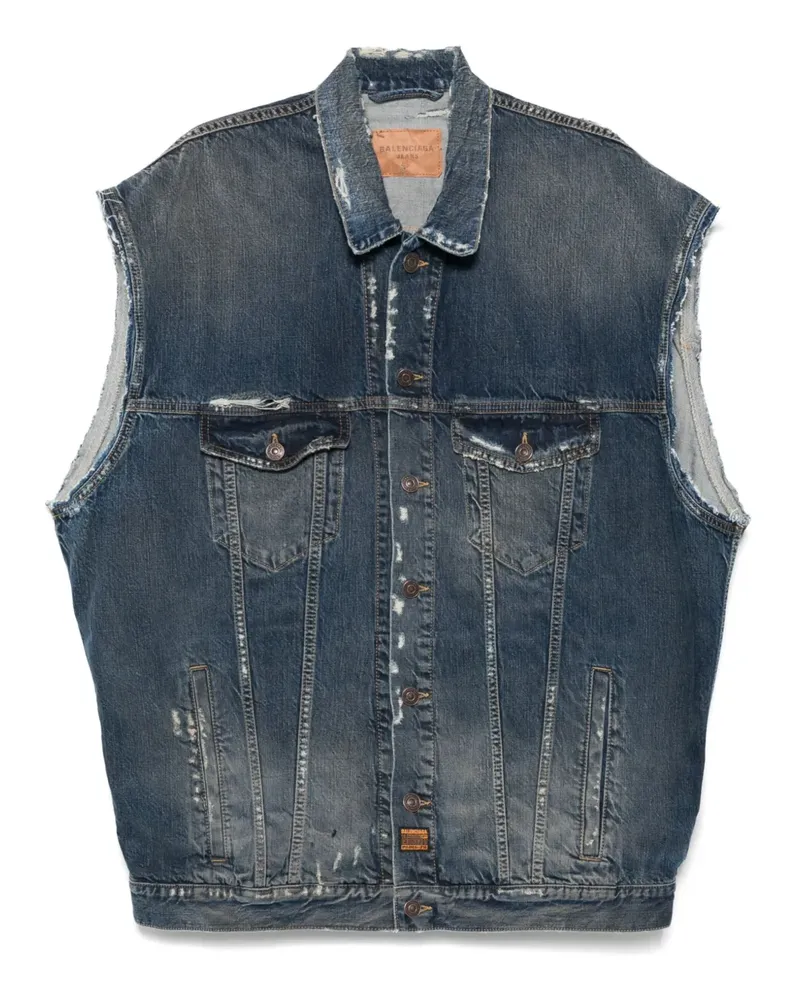 Balenciaga Weste aus Denim - Blau Blau