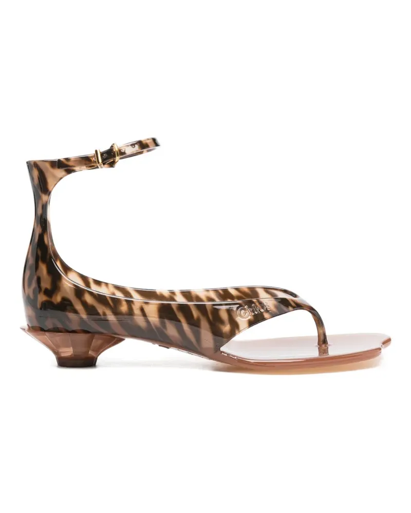 Chloé leopard-print sandals - Braun Braun