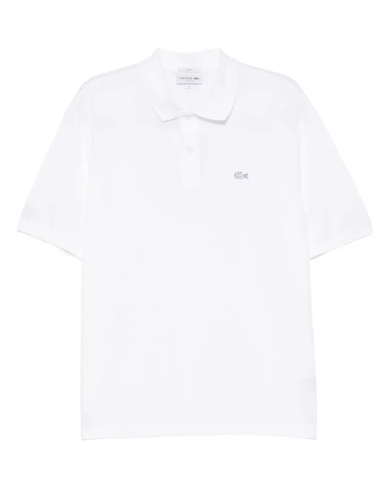 Lacoste Poloshirt mit Logo-Stickerei - Weiß Weiß