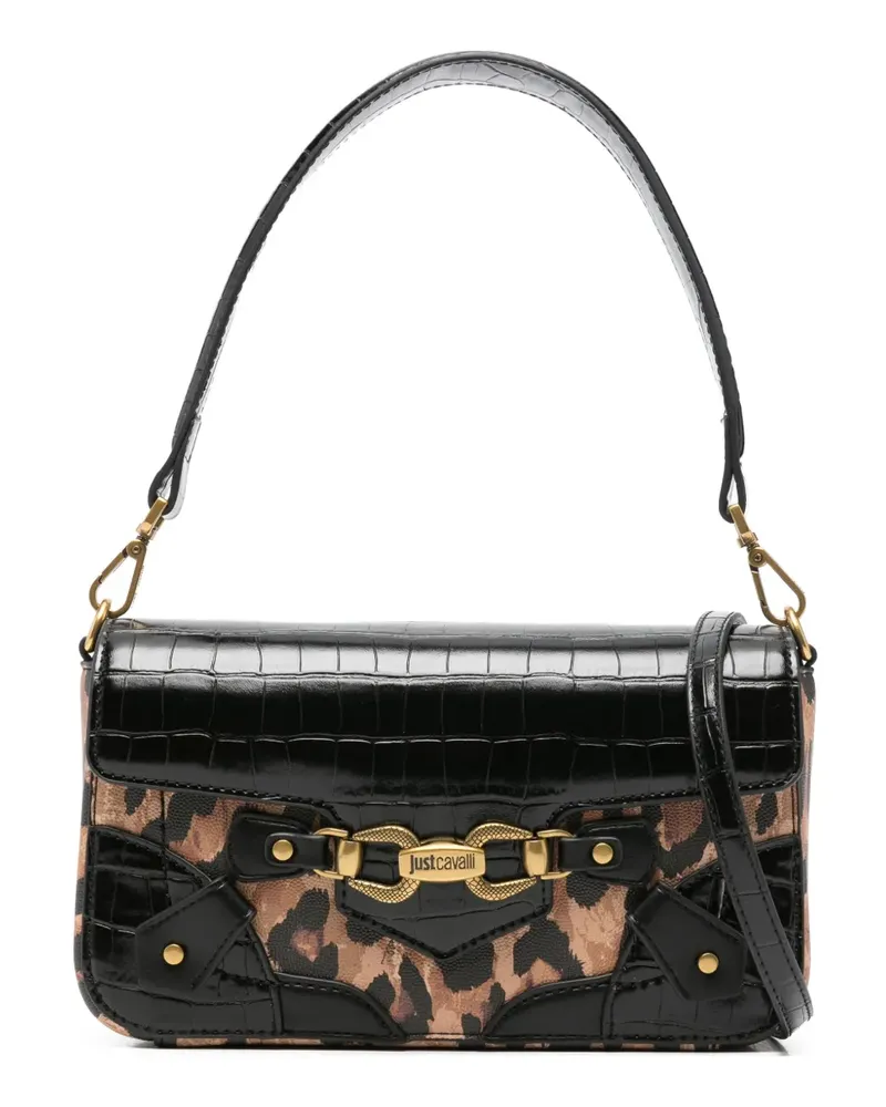 Just Cavalli Shopper mit Leoparden-Print - Schwarz Schwarz