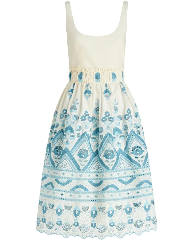 Etro Kleid mit Lochstickerei - Blau Blau