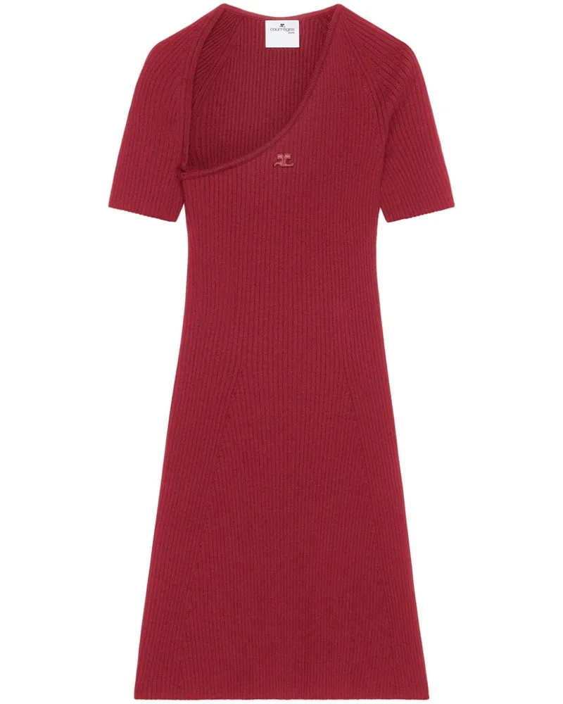 Courrèges mini Slash rib-knit dress - Rot Rot