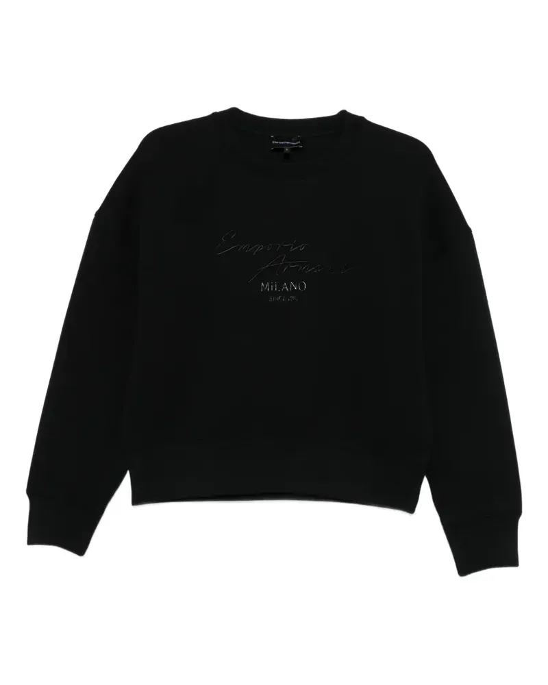 Emporio Armani Sweatshirt mit Logo - Schwarz Schwarz