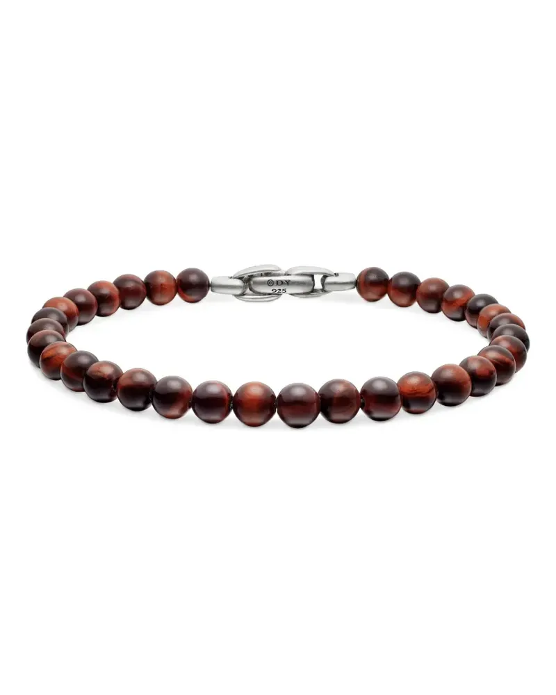 David Yurman Spiritual Beads Armband aus Sterlingsilber 6mm - Rot Rot