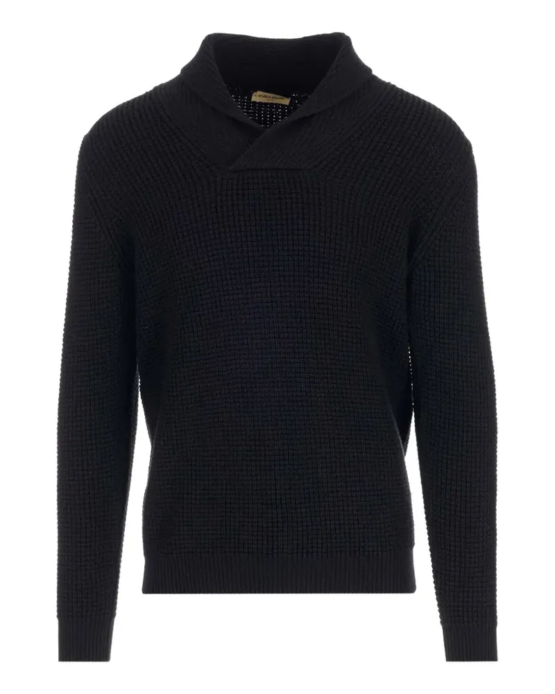 Al Duca D’Aosta 1902 Pullover mit Waffelstrick-Muster - Schwarz Schwarz
