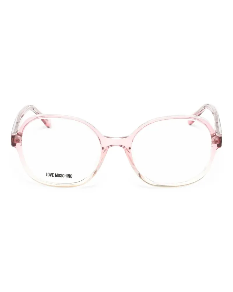 Moschino Brille mit rundem Gestell - Rosa Rosa