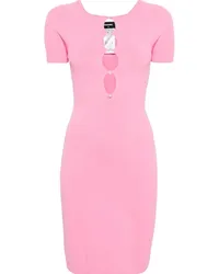 Dsquared2 Gestricktes Kleid mit Cut-Outs Rosa