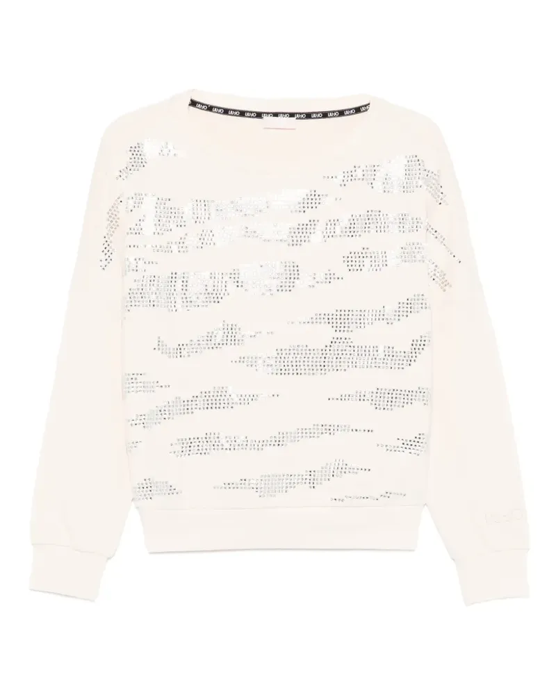 Liu Jo Sweatshirt mit Kristallen - Nude Nude