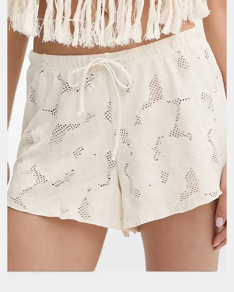 Rip Curl Oasis floral-lace drawstring shorts - Nude Nude