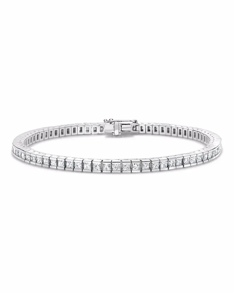 Pragnell 18kt Weißgoldarmband mit Diamant - Silber Silber