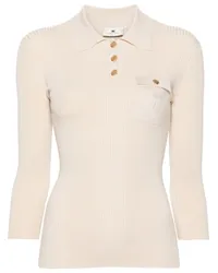 Elisabetta Franchi Poloshirt mit Logo-Stickerei Nude