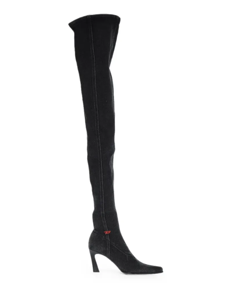 Diesel Stiefel mit spitzer Kappe - Schwarz Schwarz