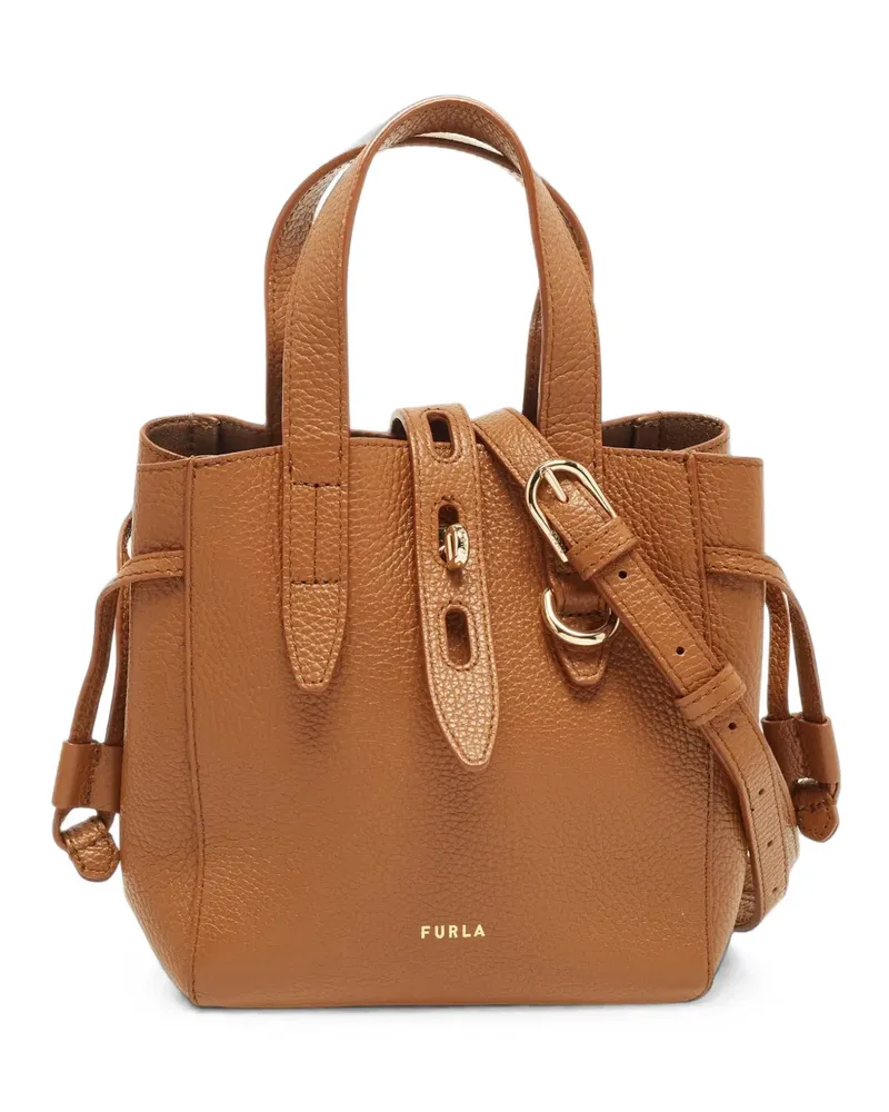 Furla Net Mini leather tote bag - Braun Braun