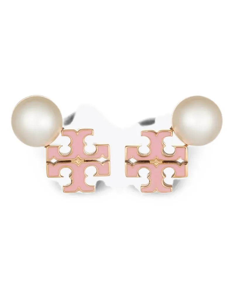Tory Burch Moondance logo pearl earrings - Gold Gold