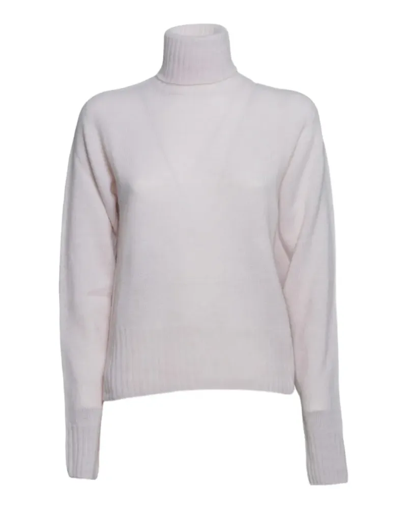 SOLOTRE Gestrickter Rollkragenpullover - Rosa Rosa