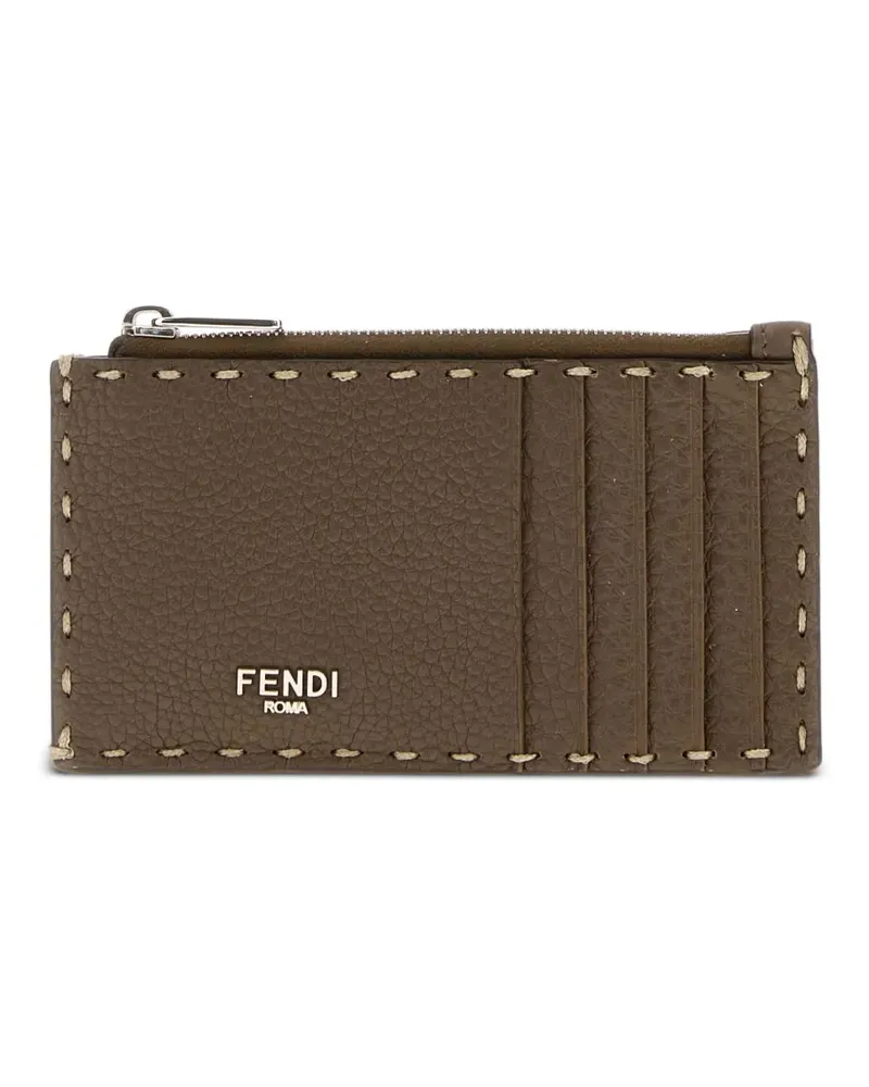 Fendi Kartenetui mit Logo-Schild - Braun Braun
