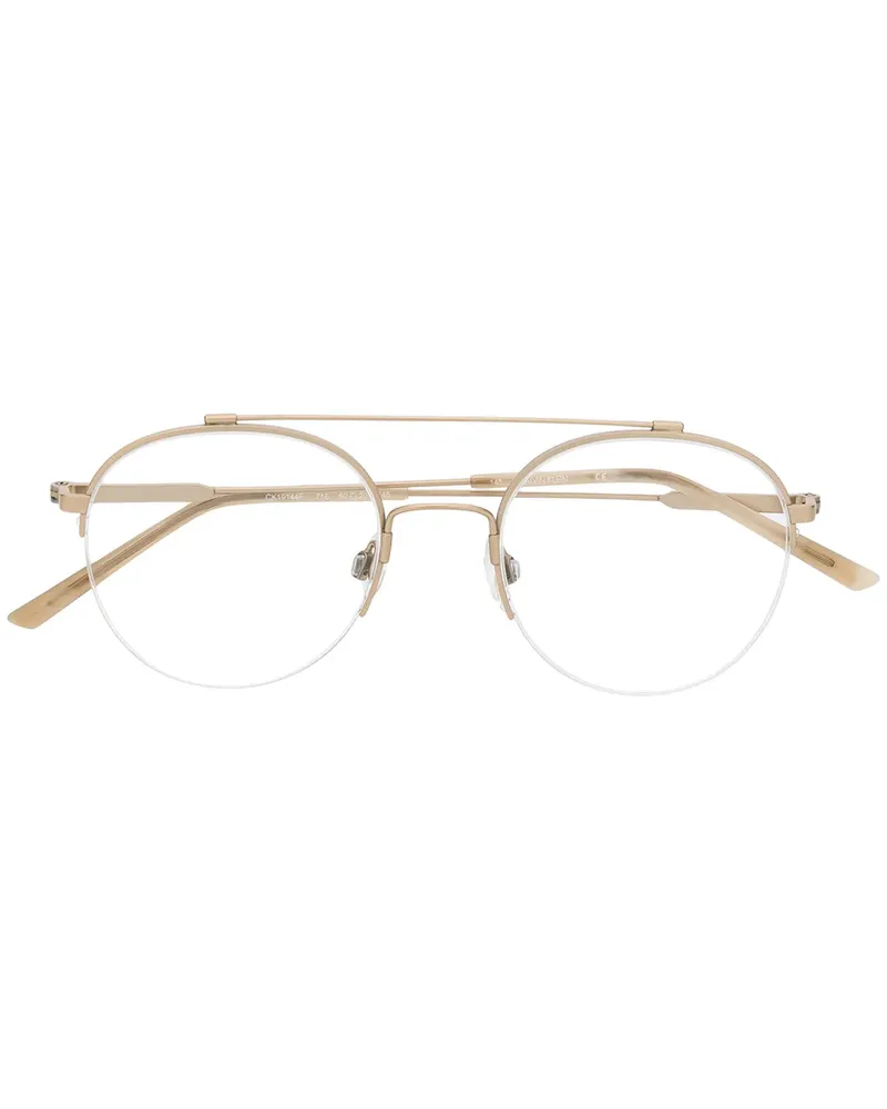 Calvin Klein Klassische Pilotenbrille - Gold Gold