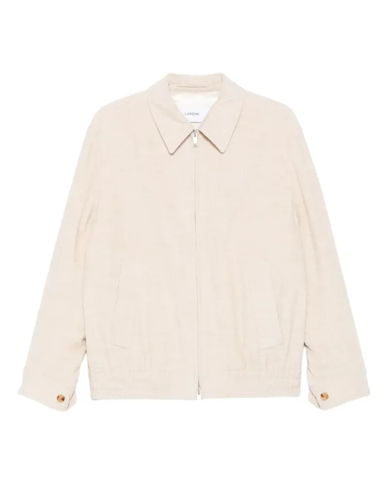 LARDINI Gerippte Hemdjacke mit Reißverschluss - Nude Nude
