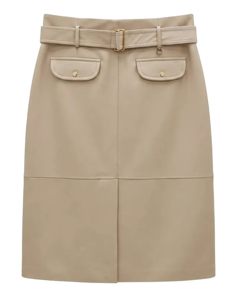 Moncler belted midi skirt - Nude Nude