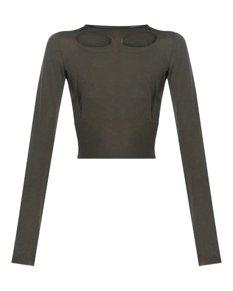 Rick Owens Langarmshirt mit Cut-Out - Grün Grün