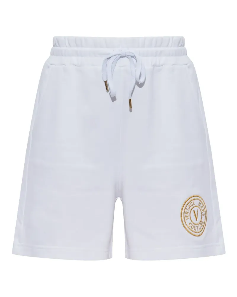 Versace Jeans Shorts mit Logo-Stickerei - Weiß Weiß
