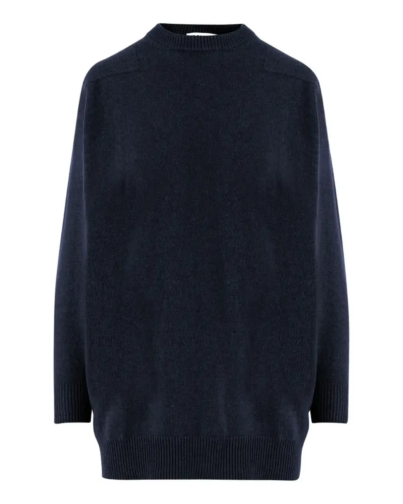 Jil Sander Pullover mit geripptem Besatz - Blau Blau