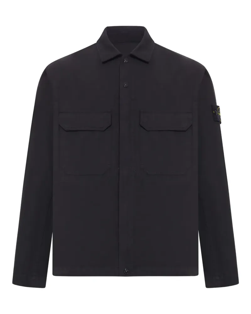 Stone Island Hemd mit Brusttasche - Schwarz Schwarz
