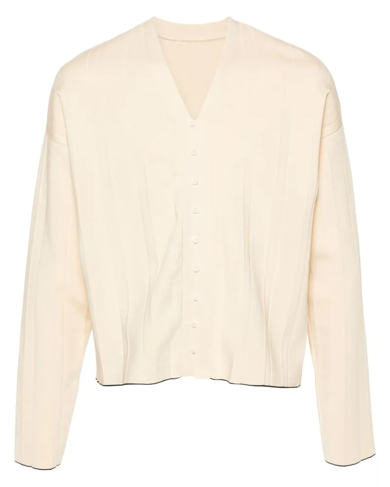 Jacquemus Gerippter Cardigan mit Falten - Nude Nude