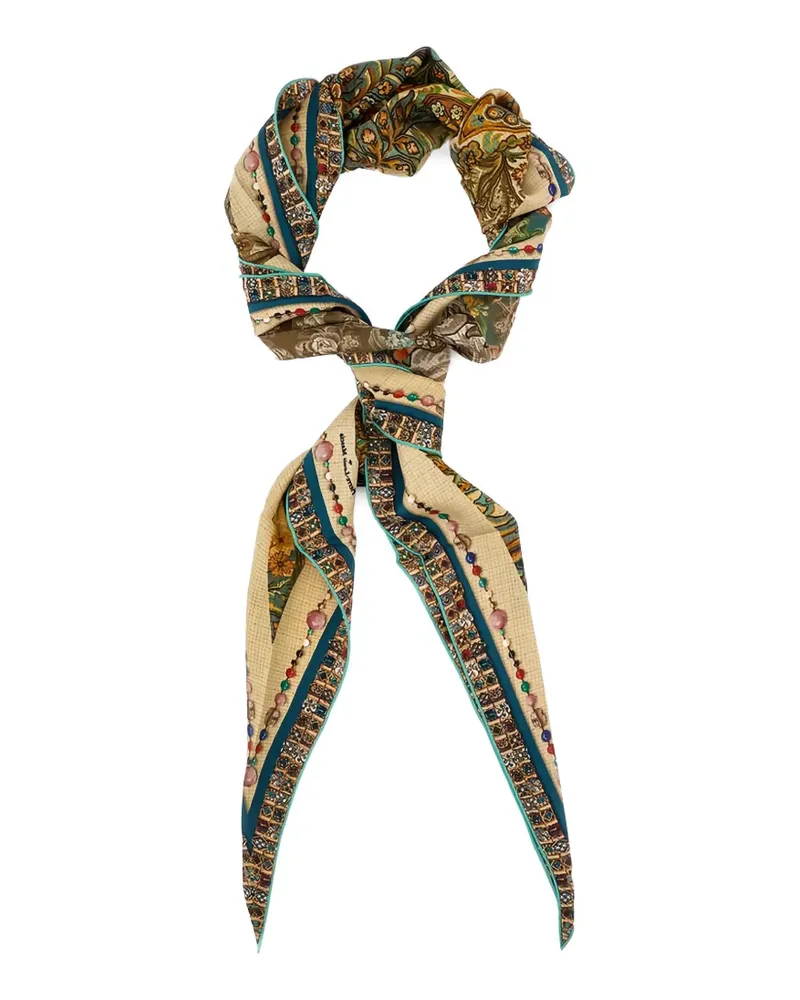 Pierre-Louis Mascia patterned scarf - Nude Nude