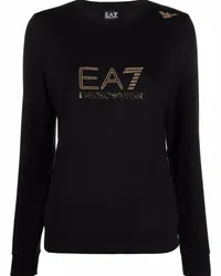 EA7 Langarmshirt mit Nieten Schwarz