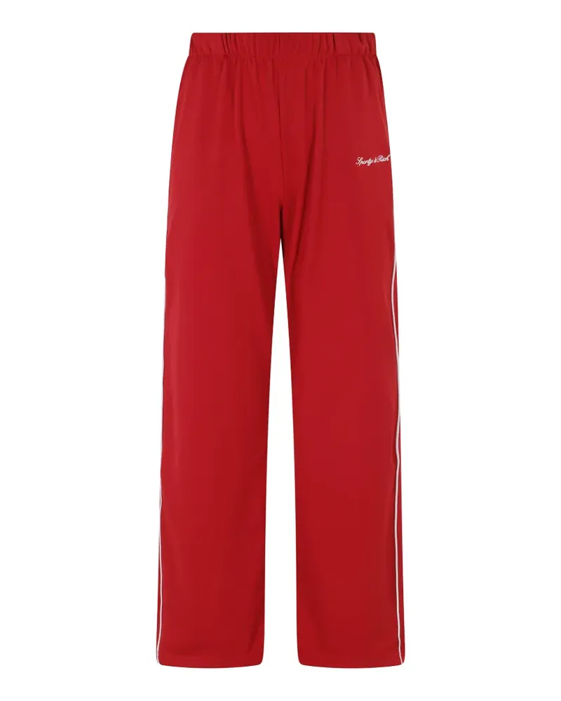 SPORTY & RICH logo-print side-stripe track pants - Rot Rot