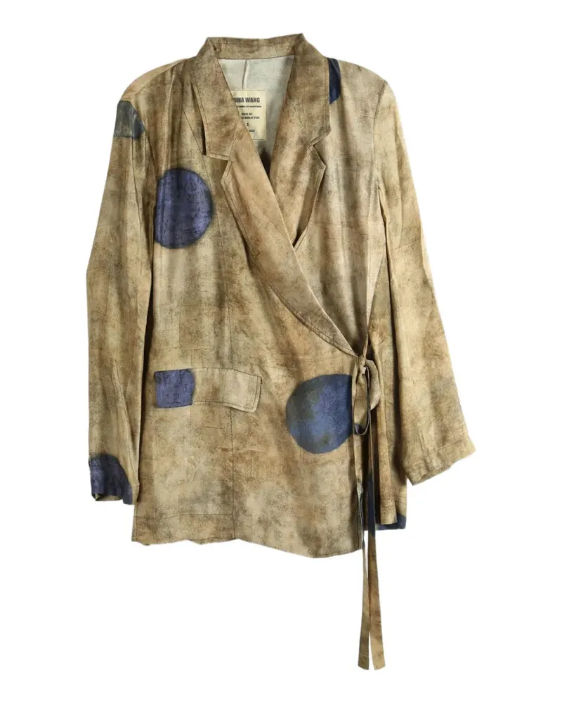 Uma Wang polka-dot wrap jacket - Braun Braun