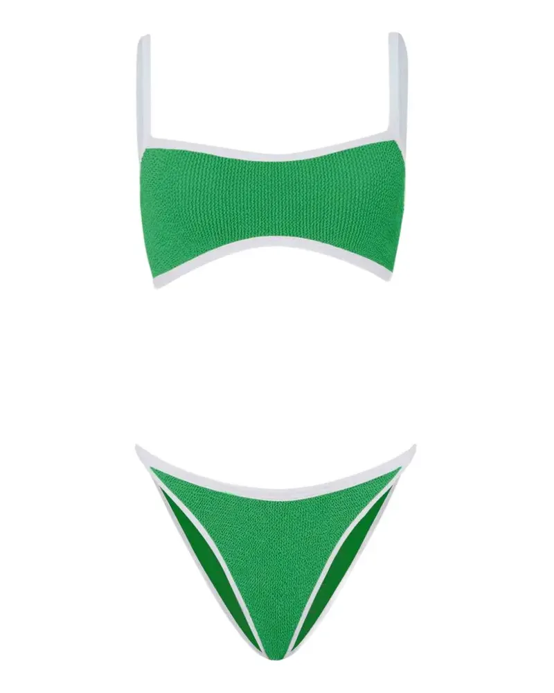 Hunza G Tyler Bikini mit Kontrastdetails - Grün Grün
