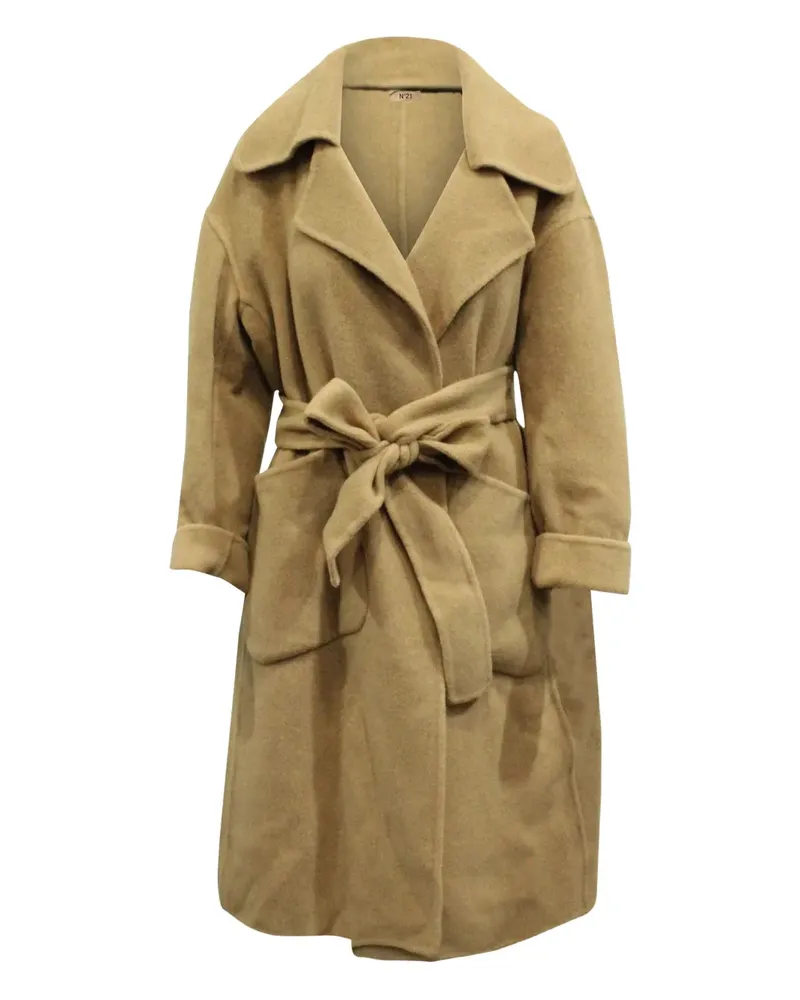 N° 21 notch-collar belted coat - Braun Braun