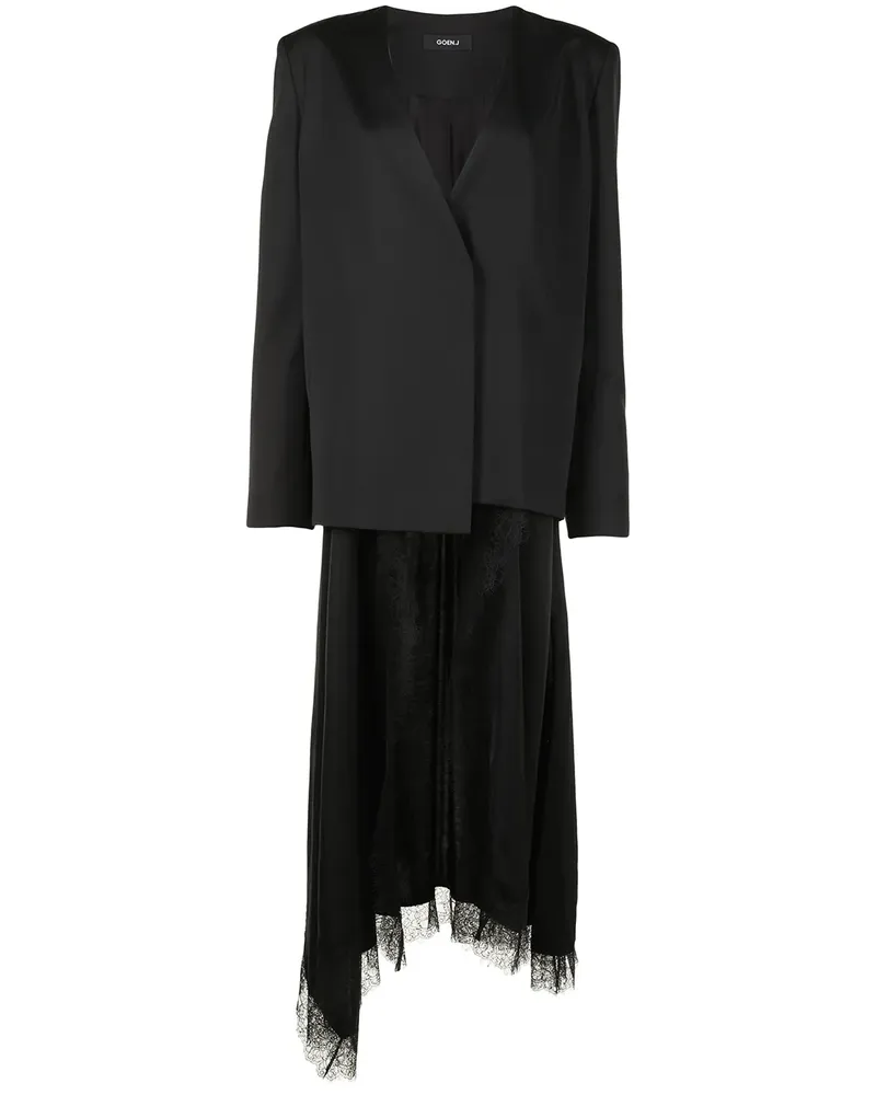 GOEN.J Blazer aus Seide - Schwarz Schwarz