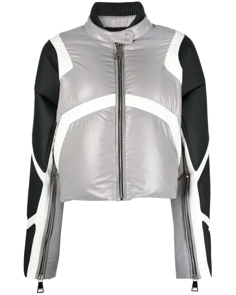 KHRISJOY Khris Crop Bikerjacke - Grau Grau