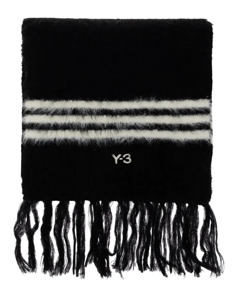 Y-3 stripes scarve - Schwarz Schwarz