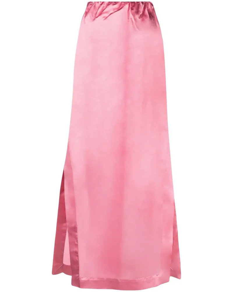Sa Su Phi Maxirock mit Knitteroptik - Rosa Rosa