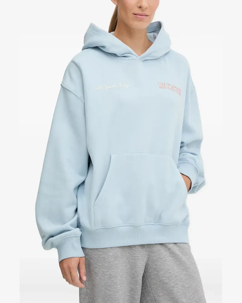 P.E. NATION pocket graphic-print hoodie - Blau Blau