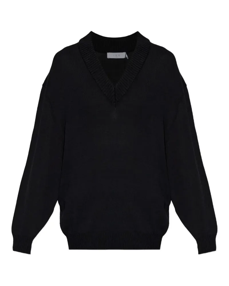 IRO Brise V-neck ribbed-trim sweater - Schwarz Schwarz