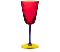 Murano Weinglas in Colour-Block-Optik - Rot