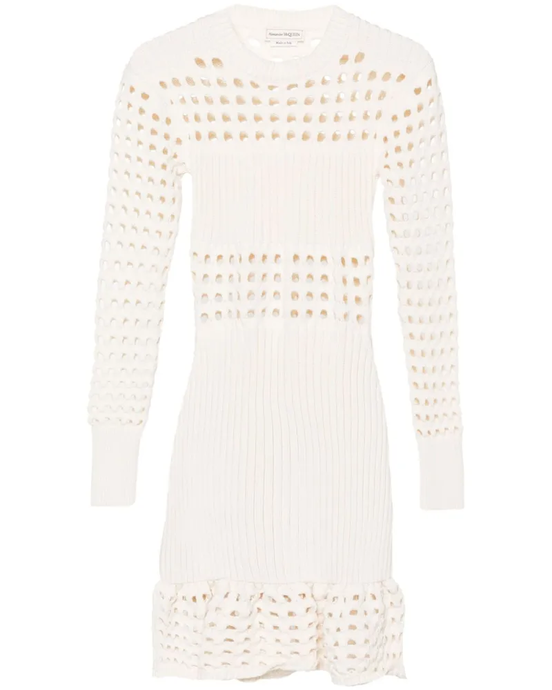 Alexander McQueen Gestricktes Minikleid - Weiß Weiß