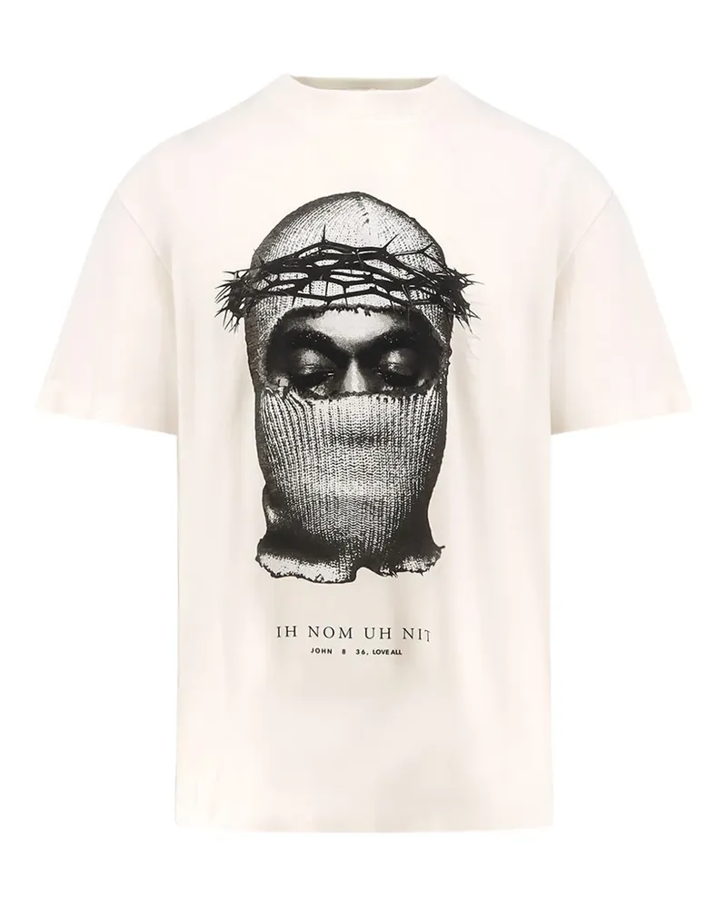 IH NOM UH NIT Crowned Mask T-Shirt - Nude Nude
