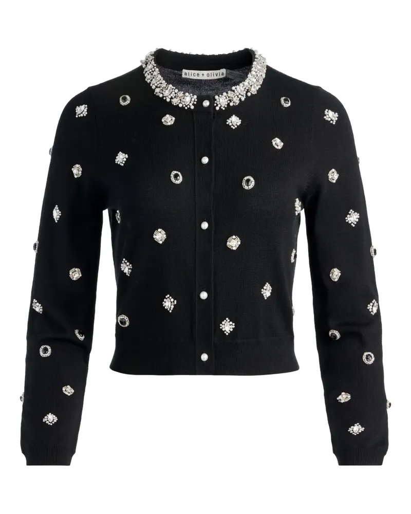 Alice + Olivia Dollie embellished cardigan - Schwarz Schwarz
