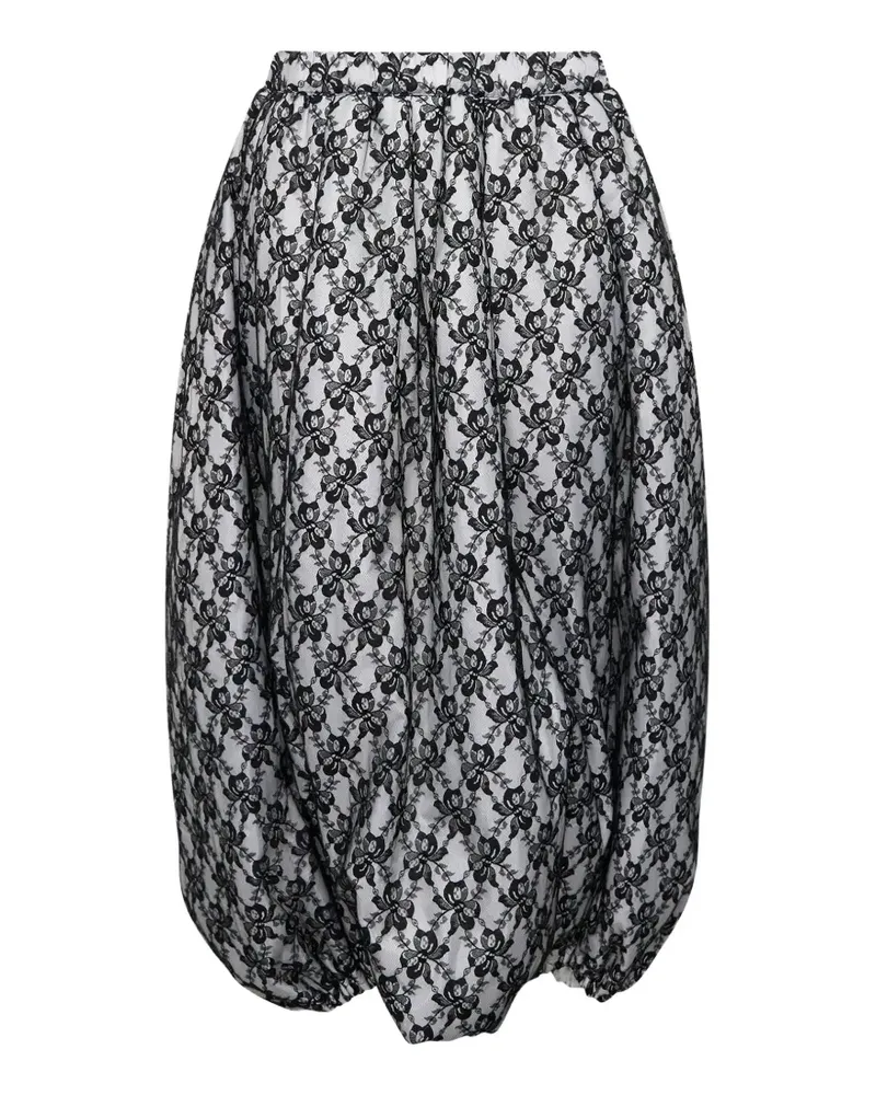 Comme des Garçons lace-overlay parachute trousers - Schwarz Schwarz