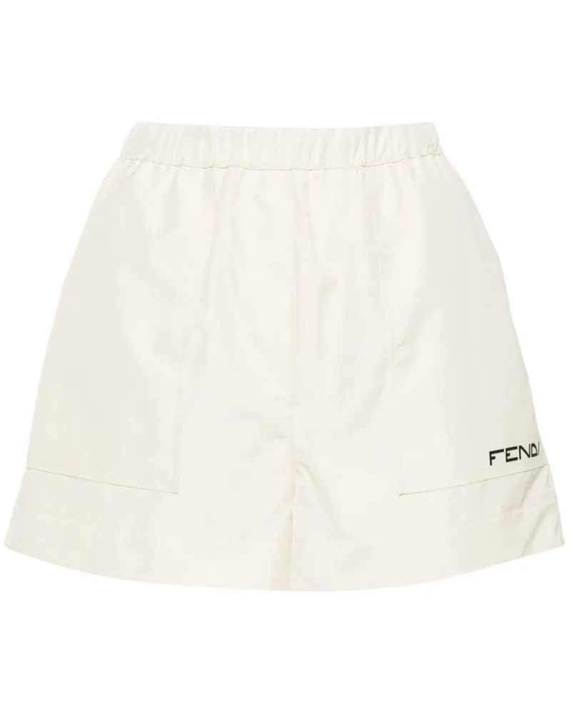 Fendi Shorts mit hohem Bund - Nude Nude