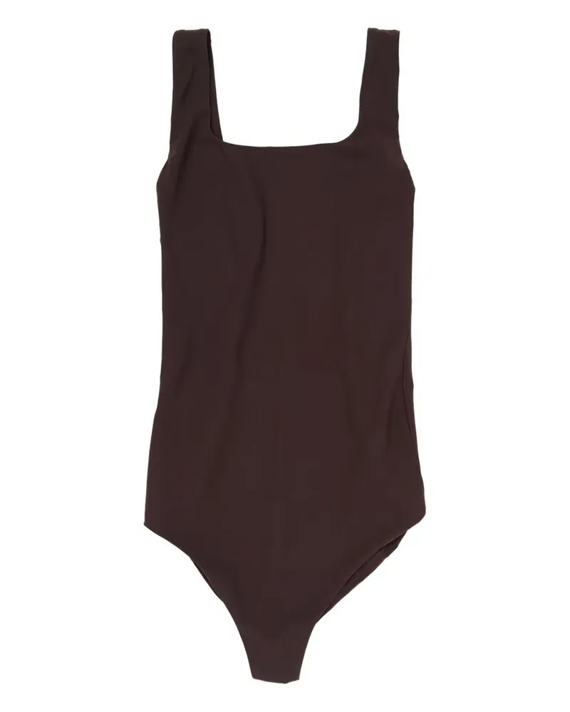 Jil Sander square-neck swimsuit - Braun Braun