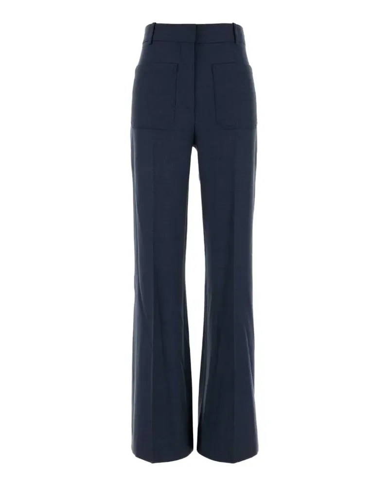 Victoria Beckham Alina twill trousers - Blau Blau
