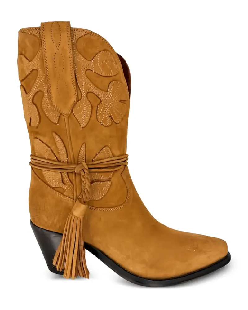 Golden Goose Wish Star suede cowboy ankle boots - Braun Braun