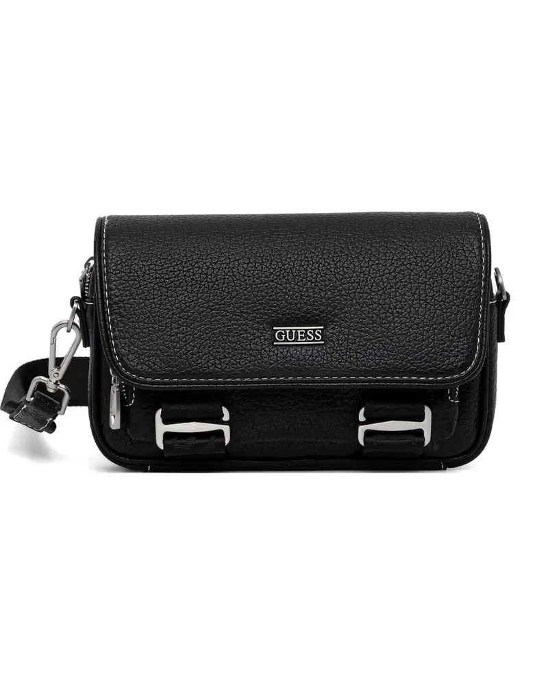 Guess Boston logo-plaque belt bag - Schwarz Schwarz